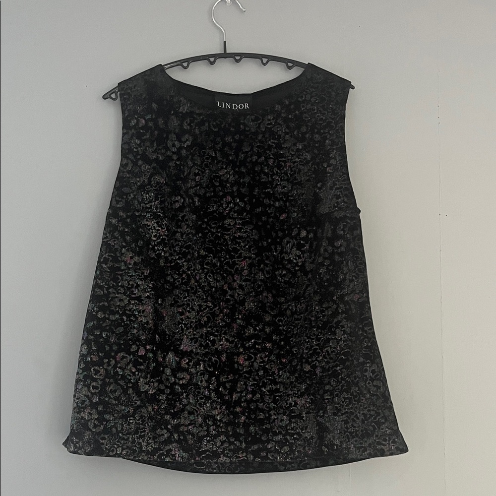 Woman’s Lindor Small Black Sleeveless Blouse